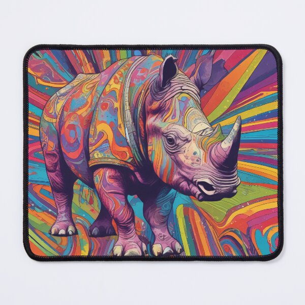 Item preview, Psychedelic Rhino designed and sold by Tecno-Art-Land.