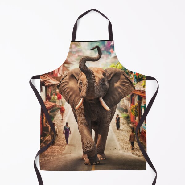Item preview, Elephant Portrait. walking elephant, in town designed and sold by ElephantVibes.