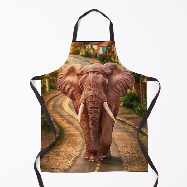 Item preview, Elephant Portrait. walking elephant, in town designed and sold by ElephantVibes.