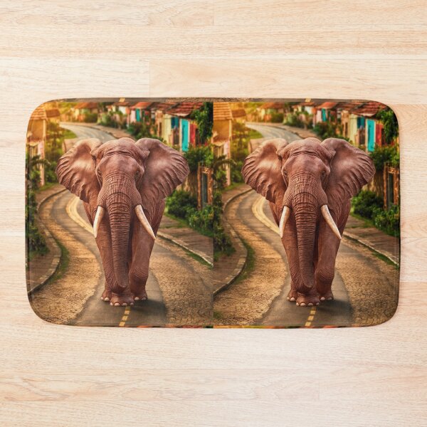 Item preview, Elephant Portrait. walking elephant, in town designed and sold by ElephantVibes.
