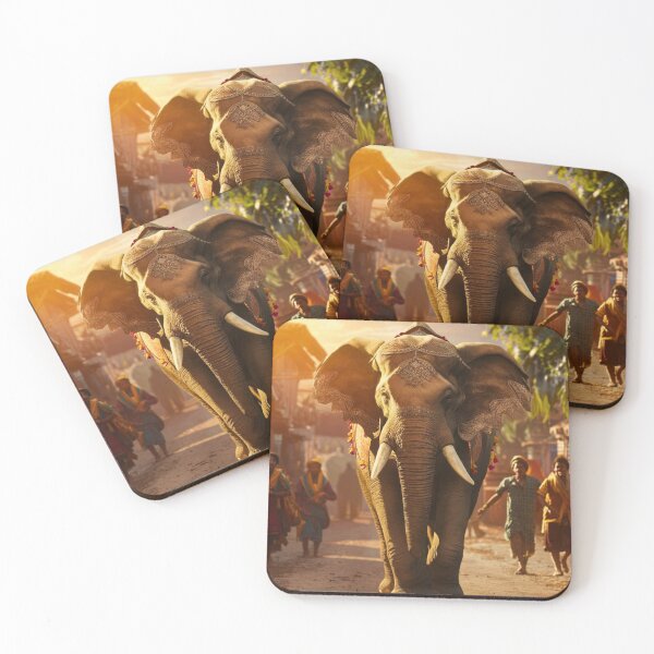 Item preview, Elephant Portrait. walking elephant, in town designed and sold by ElephantVibes.