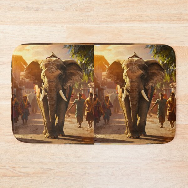 Item preview, Elephant Portrait. walking elephant, in town designed and sold by ElephantVibes.