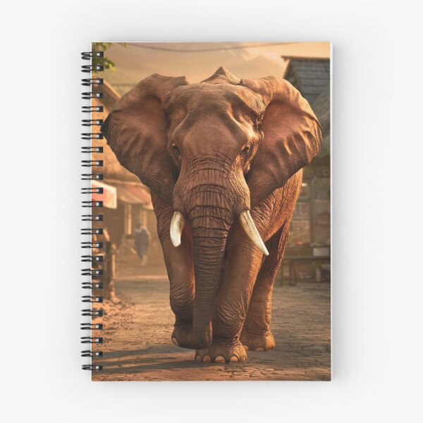 Item preview, Elephant Portrait. walking elephant, in town designed and sold by ElephantVibes.