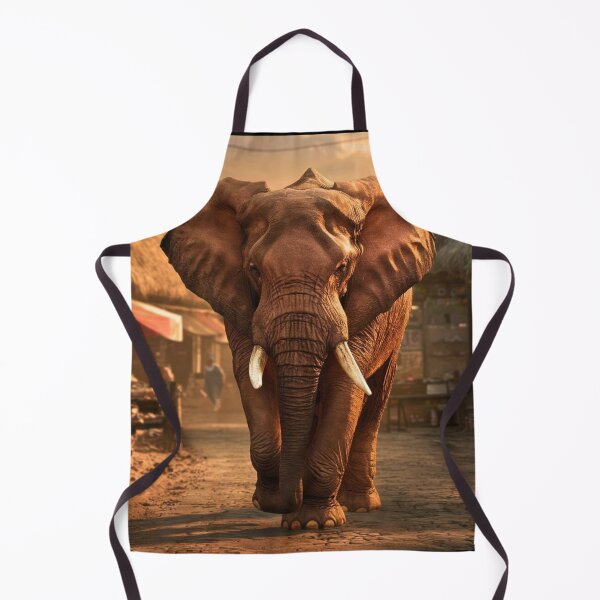 Item preview, Elephant Portrait. walking elephant, in town designed and sold by ElephantVibes.