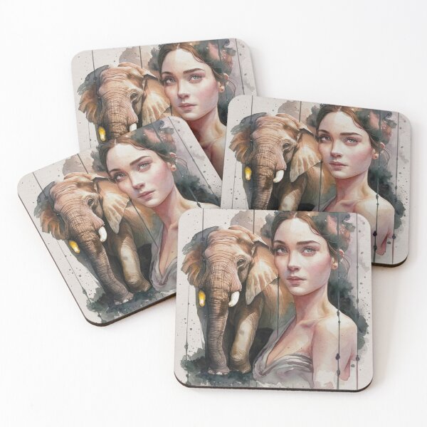 Item preview, Elephant Portrait. grimshaw art designed and sold by ElephantVibes.