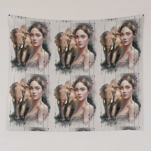 Item preview, Elephant Portrait. grimshaw art designed and sold by ElephantVibes.