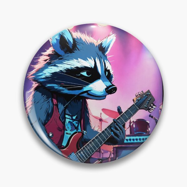 Item preview, Raccoon rock guitarist designed and sold by Artbellachi.