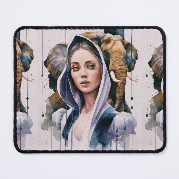 Item preview, Elephant Portrait. grimshaw art designed and sold by ElephantVibes.