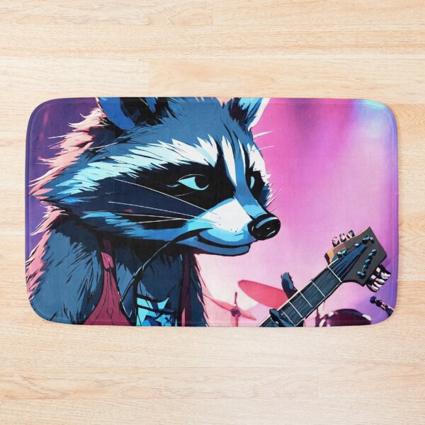 Item preview, Raccoon rock guitarist designed and sold by Artbellachi.