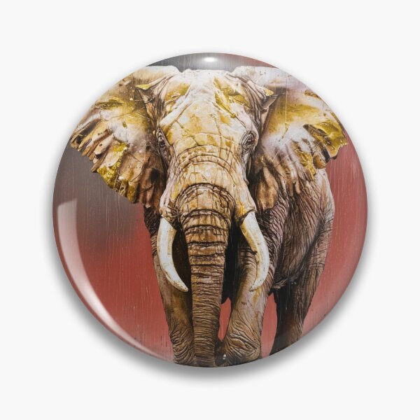 Item preview, Elephant Portrait. impasto style designed and sold by ElephantVibes.