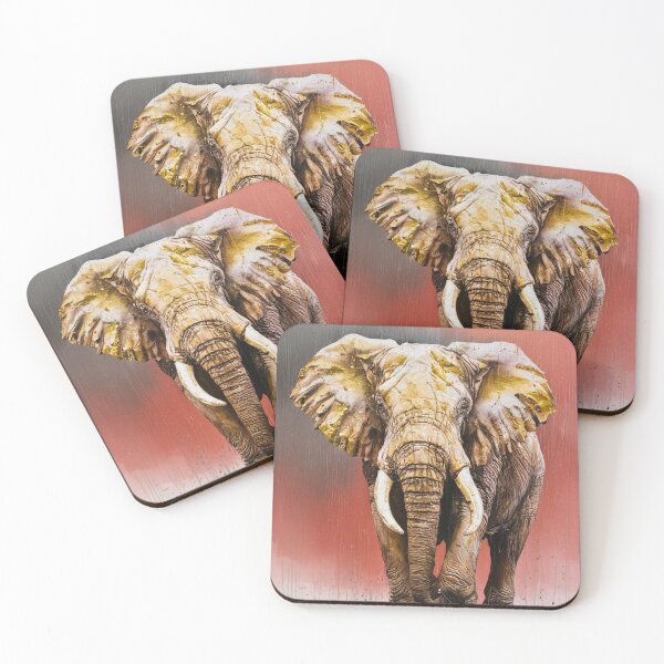 Item preview, Elephant Portrait. impasto style designed and sold by ElephantVibes.