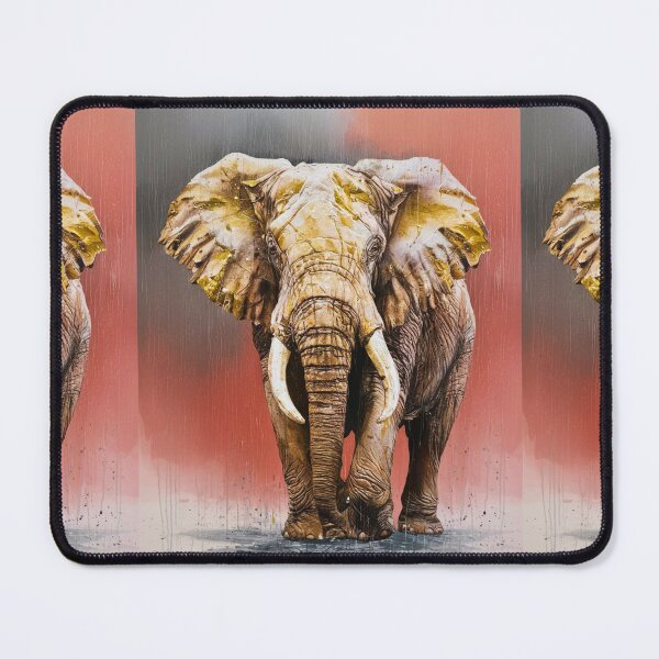 Item preview, Elephant Portrait. impasto style designed and sold by ElephantVibes.