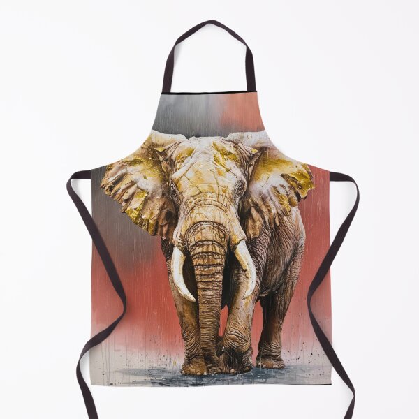 Item preview, Elephant Portrait. impasto style designed and sold by ElephantVibes.
