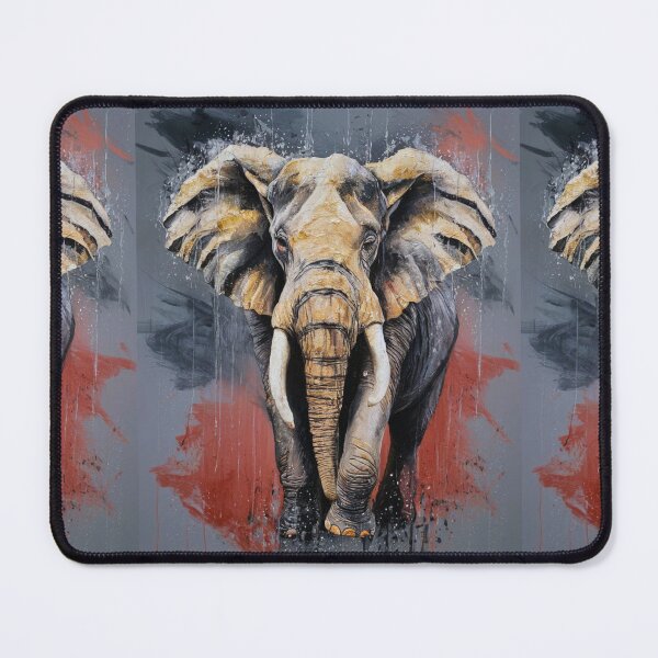 Item preview, Elephant Portrait. impasto style designed and sold by ElephantVibes.