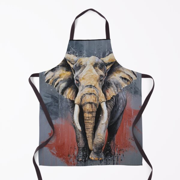 Item preview, Elephant Portrait. impasto style designed and sold by ElephantVibes.