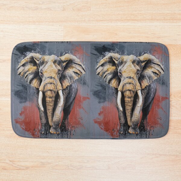 Item preview, Elephant Portrait. impasto style designed and sold by ElephantVibes.