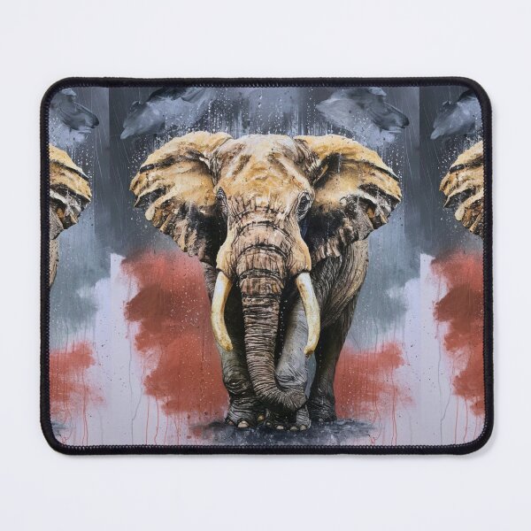 Item preview, Elephant Portrait. impasto style designed and sold by ElephantVibes.