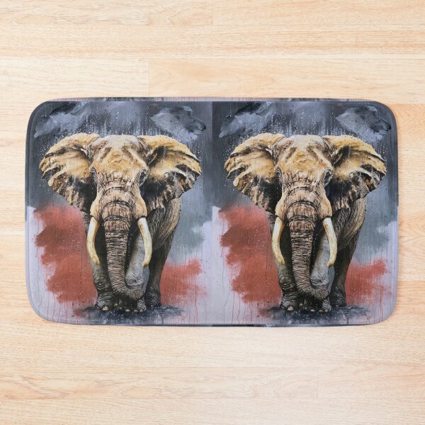 Item preview, Elephant Portrait. impasto style designed and sold by ElephantVibes.