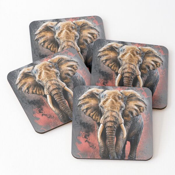 Artikelvorschau, Elefantenporträt. Impasto-Stil entworfen und verkauft von ElephantVibes.