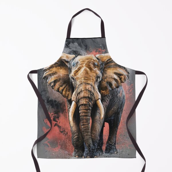 Item preview, Elephant Portrait. impasto style designed and sold by ElephantVibes.