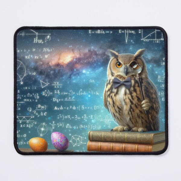 Item preview, owl scientist Easter Funny animals designed and sold by Expressions-Sel.