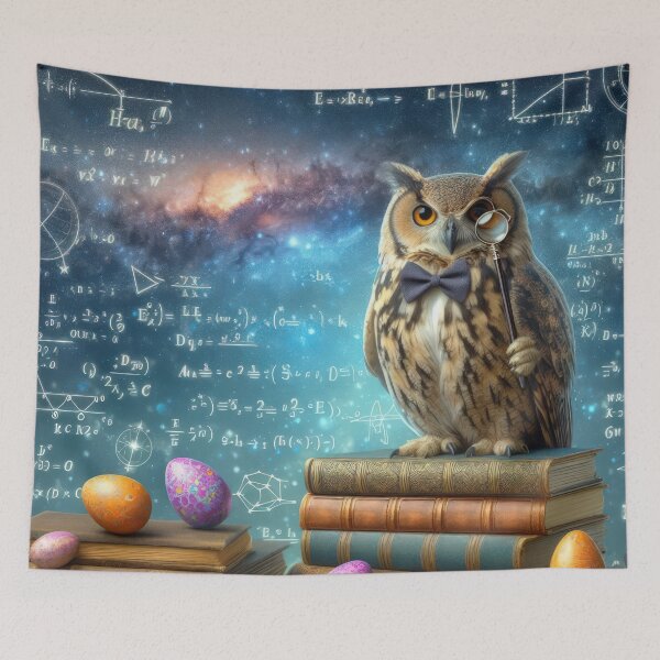 Item preview, owl scientist Easter Funny animals designed and sold by Expressions-Sel.