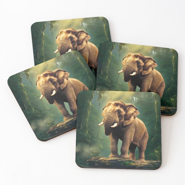 Item preview, Elephant Portrait. sunrise forest designed and sold by ElephantVibes.