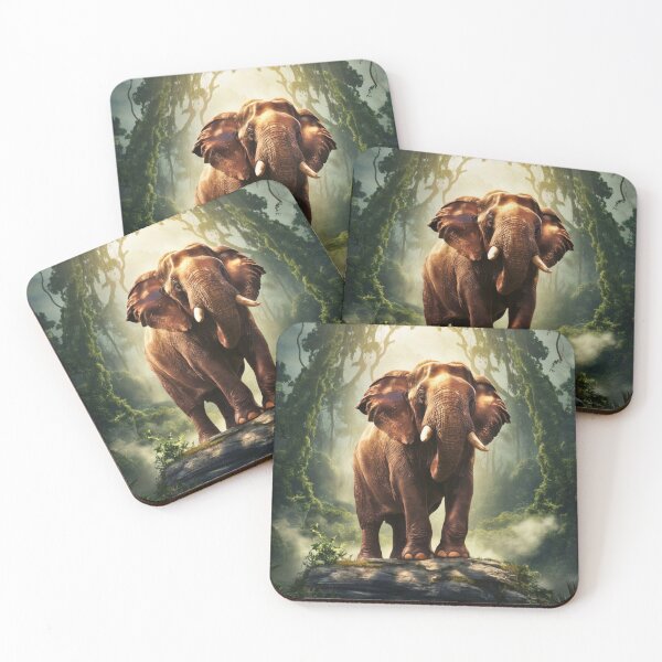 Item preview, Elephant Portrait. sunrise forest designed and sold by ElephantVibes.