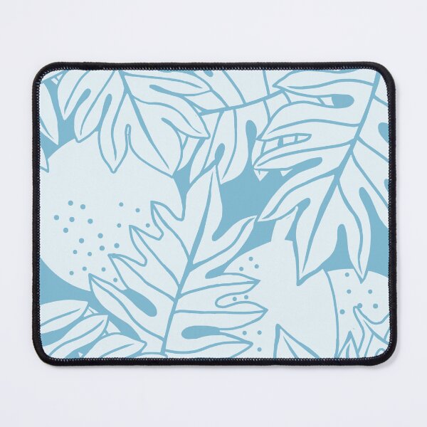Item preview, Hawaiian Breadfruit-Ulu leaves-sky blue designed and sold by Linda Maliuana.