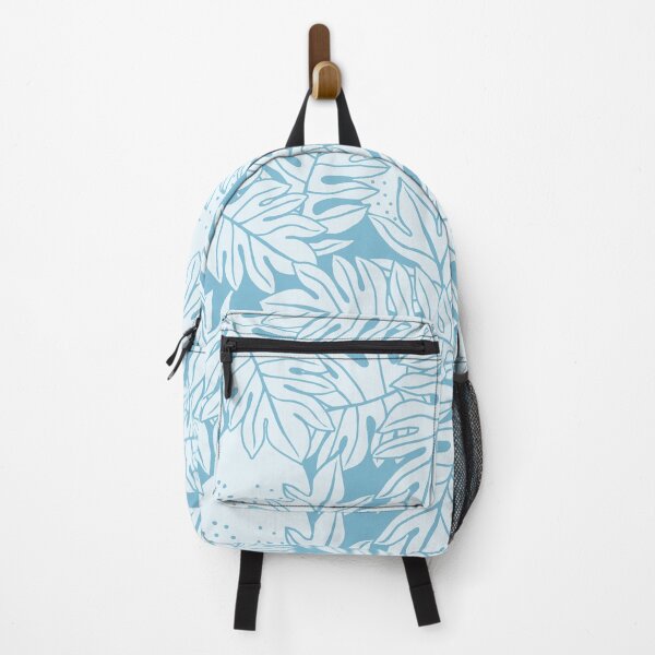 Item preview, Hawaiian Breadfruit-Ulu leaves-sky blue designed and sold by Linda Maliuana.