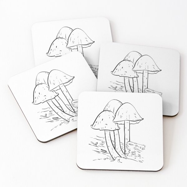 Item preview, Mushrooms of the Mid-West: (Line Art Only) Mica Cap Mushroom designed and sold by Cherie Brunetti.