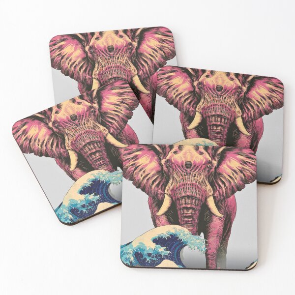 Item preview, Elephant Portrait. japanese art style, japanese wave designed and sold by ElephantVibes.