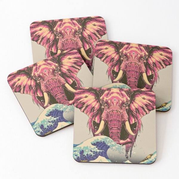 Item preview, Elephant Portrait. japanese art style, japanese wave designed and sold by ElephantVibes.