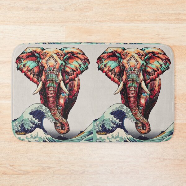 Item preview, Elephant Portrait. japanese art style, japanese wave designed and sold by ElephantVibes.