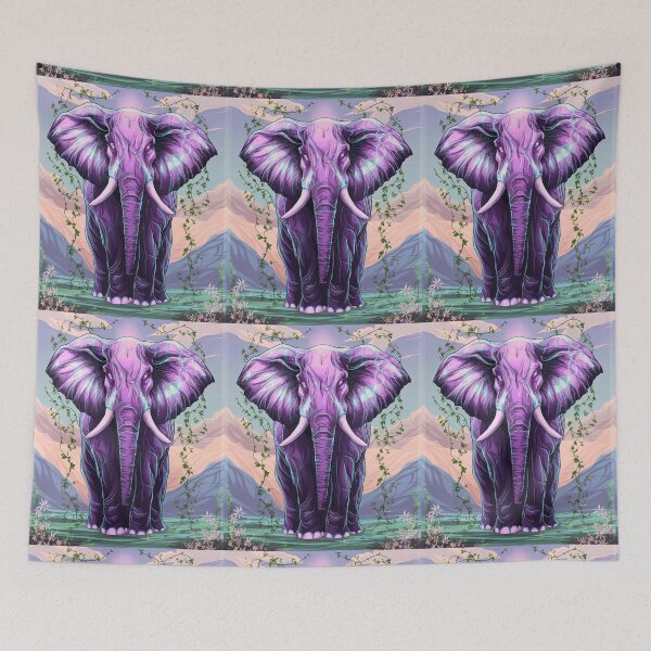 Item preview, Elephant Portrait. anime style, lightning elephant designed and sold by ElephantVibes.