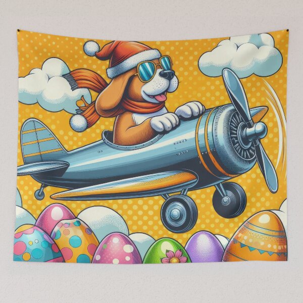 Item preview, Easter Funny animals Dog with airplane designed and sold by Expressions-Sel.