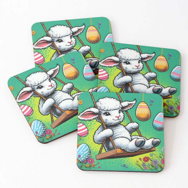 Item preview, lamb with swing Easter Funny animals designed and sold by Expressions-Sel.