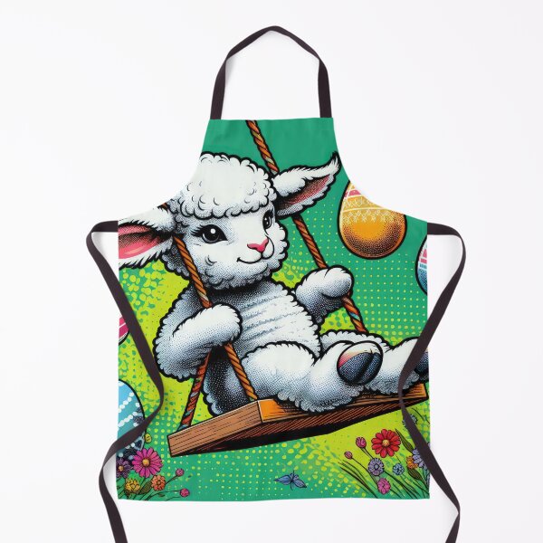 Item preview, lamb with swing Easter Funny animals designed and sold by Expressions-Sel.