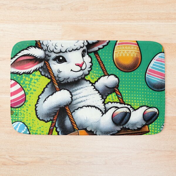 Item preview, lamb with swing Easter Funny animals designed and sold by Expressions-Sel.