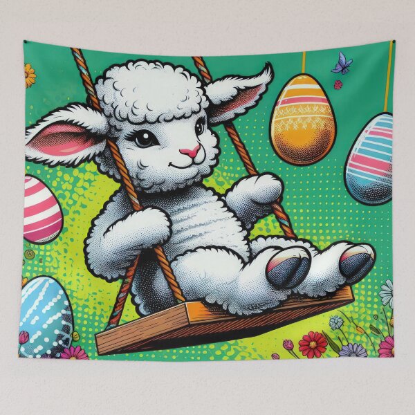 Item preview, lamb with swing Easter Funny animals designed and sold by Expressions-Sel.