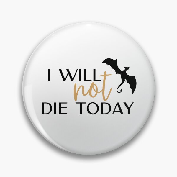 Item preview, I Will Not Die Today With Dragon Silhouette designed and sold by MyVioletSkies.