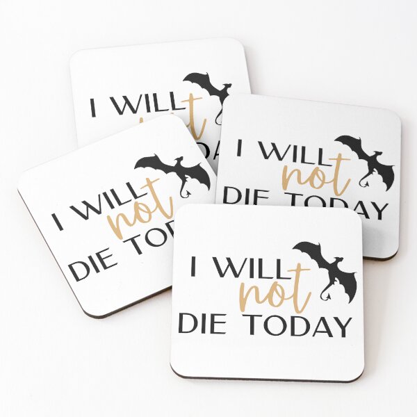 Item preview, I Will Not Die Today With Dragon Silhouette designed and sold by MyVioletSkies.
