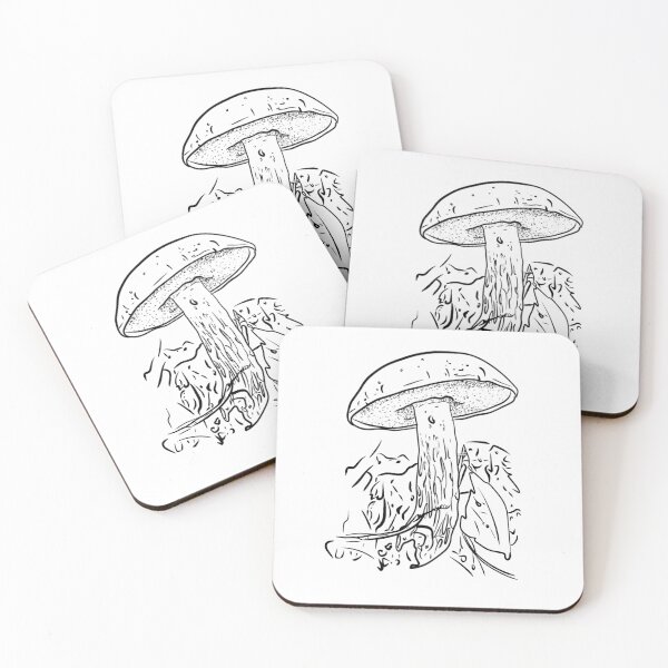 Item preview, Mushrooms of the Mid-West: (Line Art Only) Candy Apple Bolete Mushroom designed and sold by Cherie Brunetti.