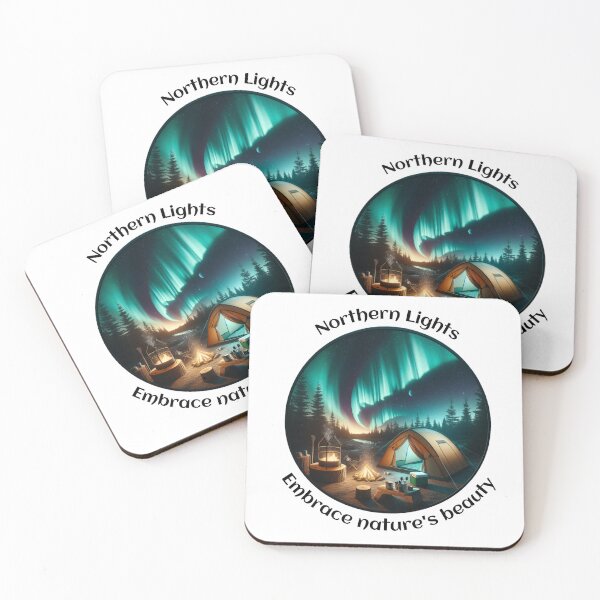 Item preview, Aurora Borealis Camping Scene: Embrace Nature's Beauty under the Northern Lights designed and sold by Stardust4ever.