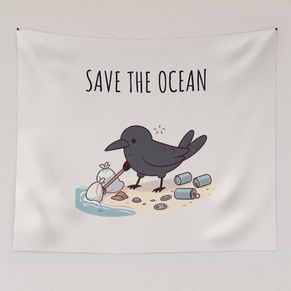 Item preview, Ocean Conservation Crow designed and sold by LemuellTrends.