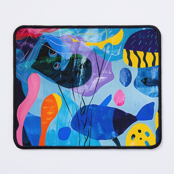 Item preview, Fantastical Marine Ballet- Vibrant Colors and Abstract Shapes Dance Underwater designed and sold by OlfactoART Studio.