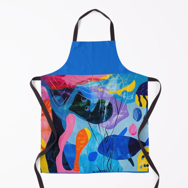 Item preview, Fantastical Marine Ballet- Vibrant Colors and Abstract Shapes Dance Underwater designed and sold by OlfactoART Studio.