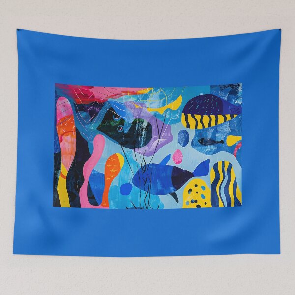 Item preview, Fantastical Marine Ballet- Vibrant Colors and Abstract Shapes Dance Underwater designed and sold by OlfactoART Studio.