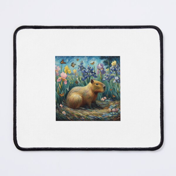 Item preview, Capybara ft. Van Gogh-Irises5 designed and sold by Capybara Art Lover.