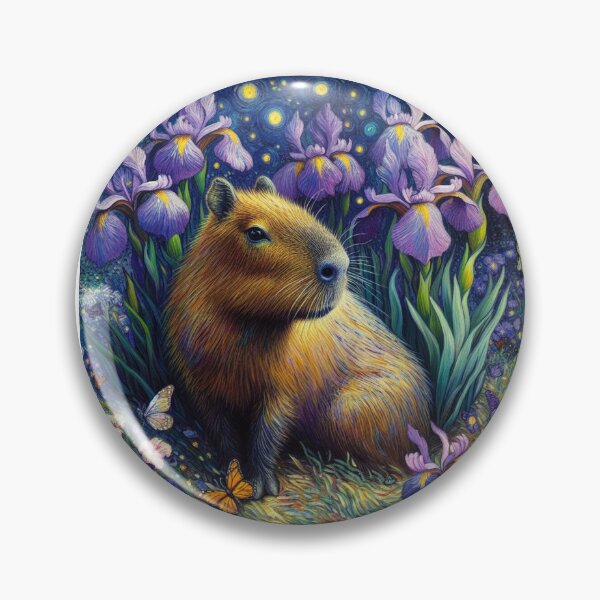 Item preview, Capybara ft. Van Gogh-Irises6 designed and sold by Capybara Art Lover.